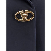 Valentino Wool And Silk Cropped Blazer