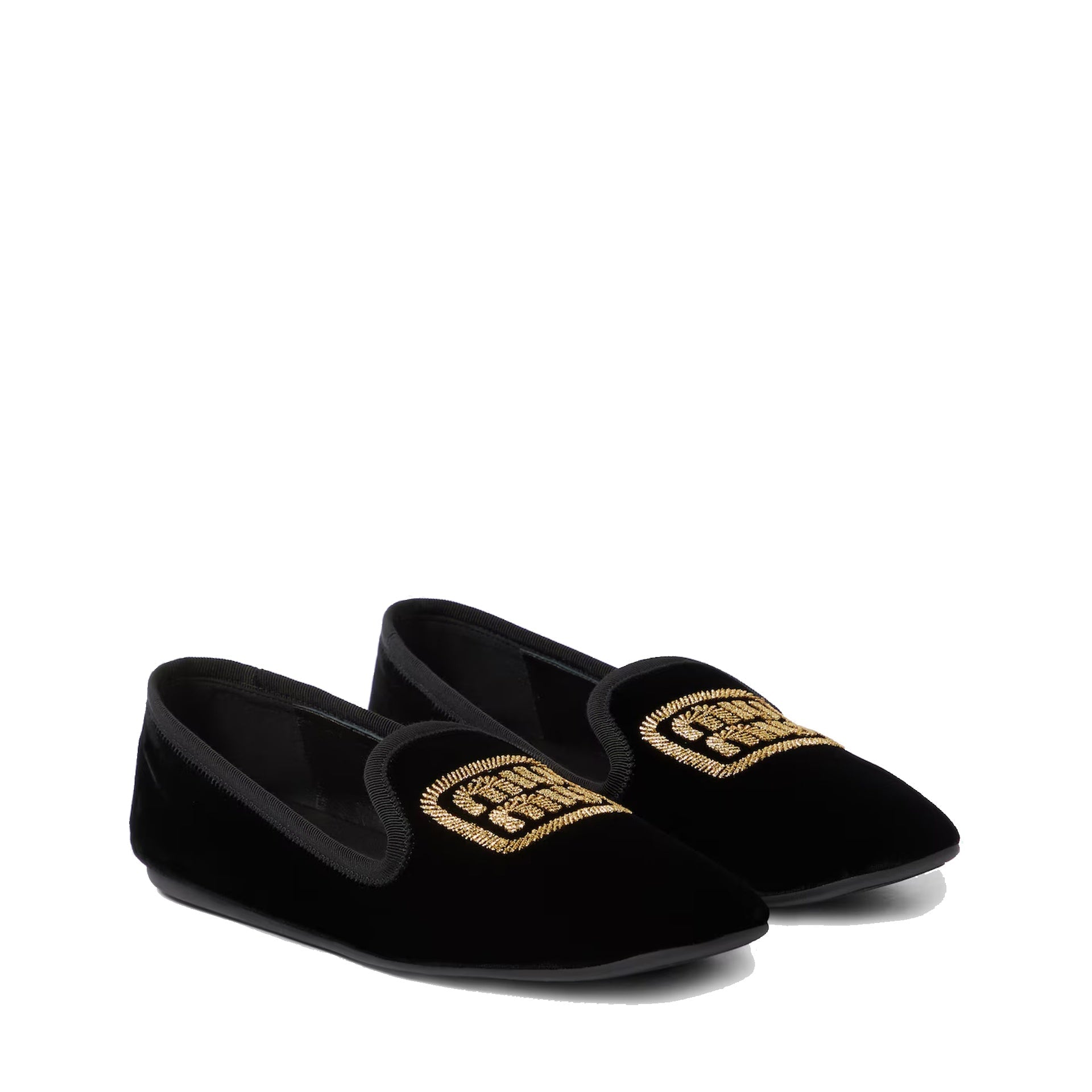 Miu Miu Logo Velvet Flats - WOMEN SHOES - Miu Miu - Jammy Dude