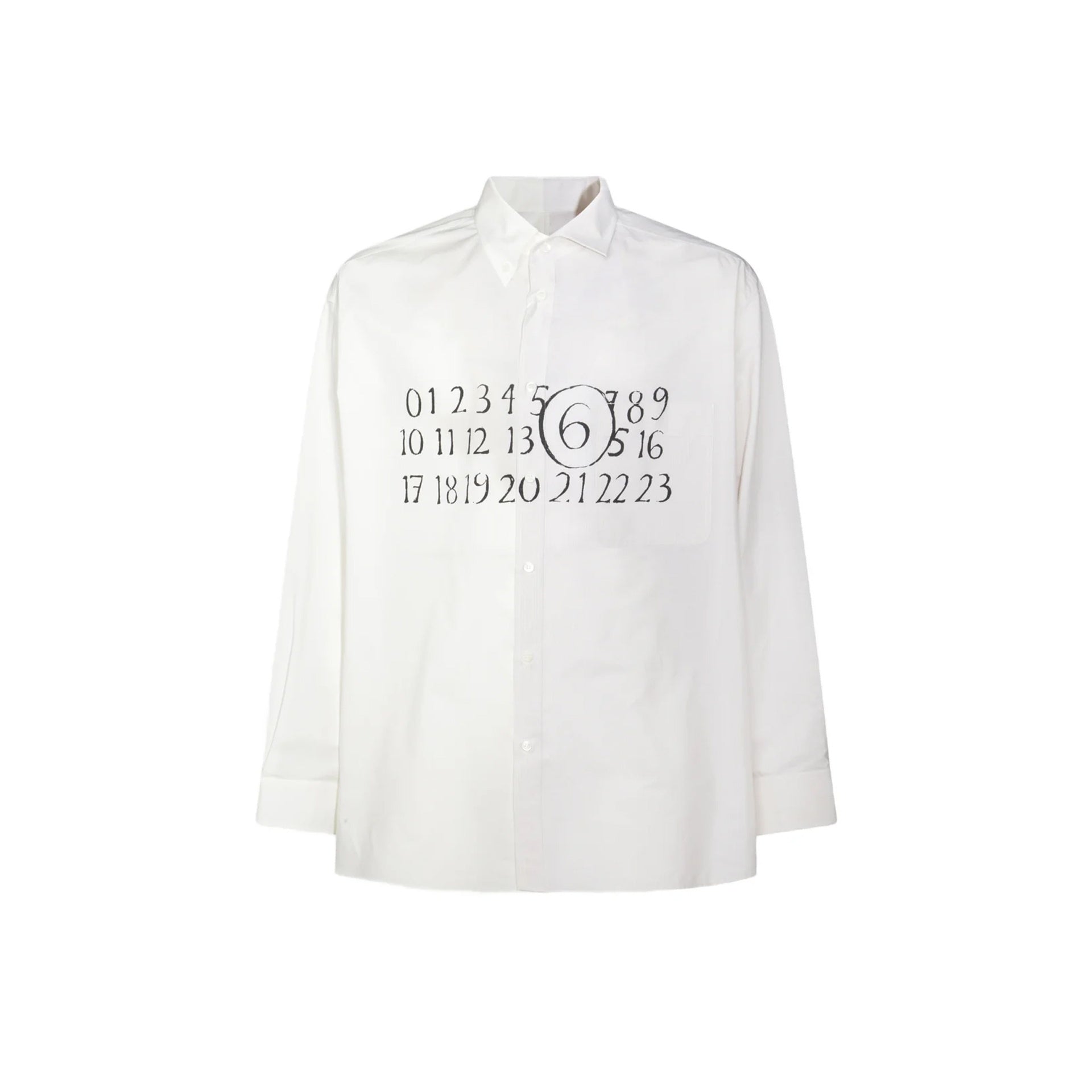 MM6 Maison Margiela Numeric asymmetric shirt