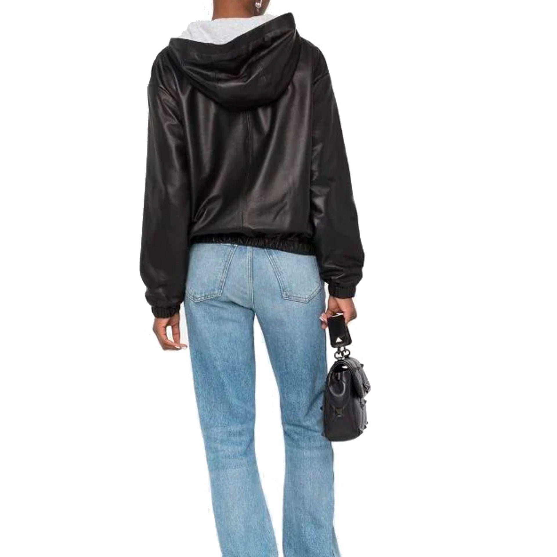 Saint Laurent Leather Hoodded Top