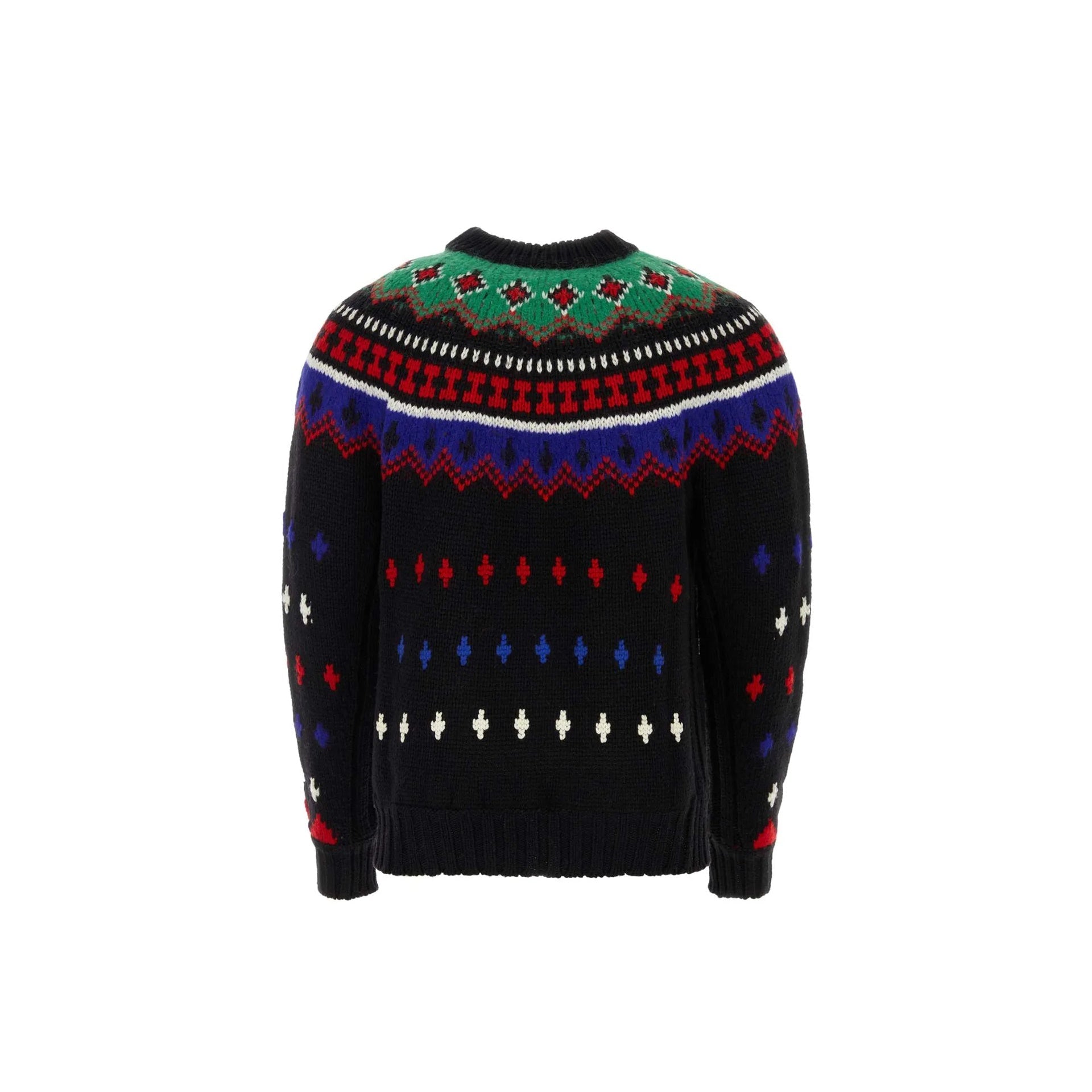 Moncler Grenoble Embroidered Wool Blend Tricot Sweater