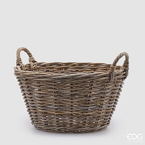 Cesto Rattan ROT.SVAS.H26 D50 B5 - Light Grey