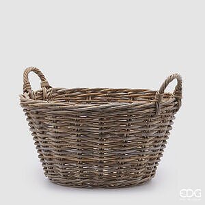 Cesto Rattan ROT.SVAS.H26 D50 B5 - Light Grey - Complementi e contenitori - EDG Enzo De Gasperi - Jammy Dude