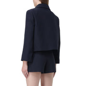 Valentino Wool And Silk Cropped Blazer
