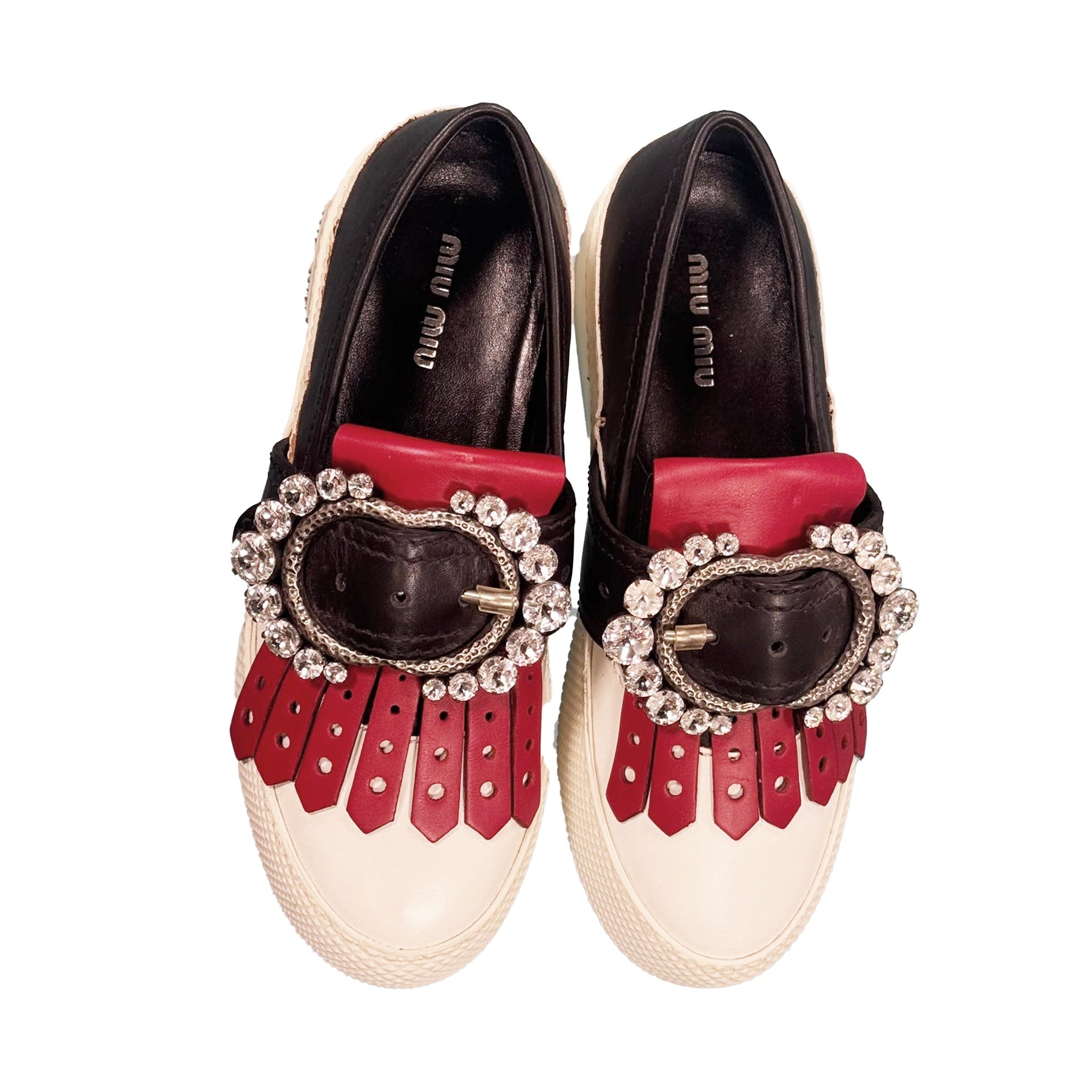 Miu Miu Leather Sneakers - WOMEN SHOES - Miu Miu - Jammy Dude