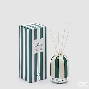 Profumatore Bottiglia Righe 200ML H.14 D.9 C6 - Mint Eucalyptus
