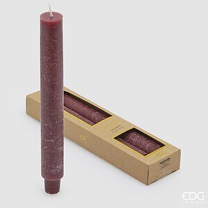Candela Stelo Solid CF 2PZ H.25 C4 - Burgundy - Candele e profumi - EDG Enzo De Gasperi - Jammy Dude