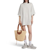 Balenciaga Le City Medium Raffia Bag