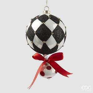 Addobbo Palla Scacchi H.17,5 D.10 C4 - White Black - Decorazioni per albero - EDG Enzo De Gasperi - Jammy Dude