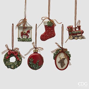 Addobbo Xmas 6 ass. H.9 C5 - Green Red