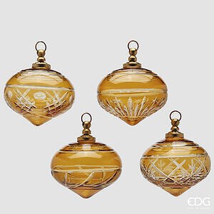 Addobbo Trottola Intagli 4 ass. D.10 C5 - Amber