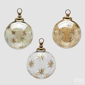 Addobbo Palla Astra 3 ass. D.10 C5 - Dark Gold - Decorazioni per albero - EDG Enzo De Gasperi - Jammy Dude