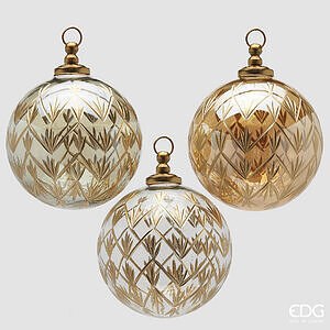 Addobbo Palla Blumen 3 ass. D.13 C5 - Dark Gold