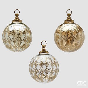 Addobbo Palla Blumen 3 ass. D.10 C5 - Dark Gold