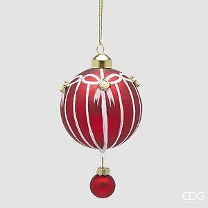 Addobbo Palla Mongolfiera D.8 C6 - White Red