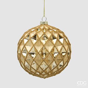 Addobbo Palla Rombi D.12 C6 - Gold