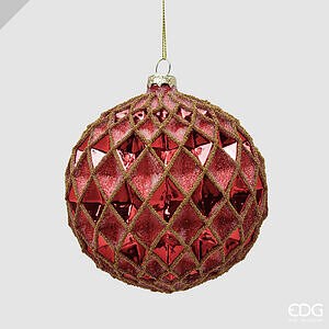 Addobbo Palla Rombi D.12 C6 - Red