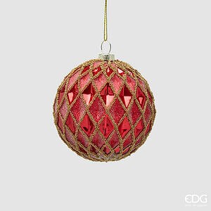 Addobbo Palla Rombi D.8 C6 - Red