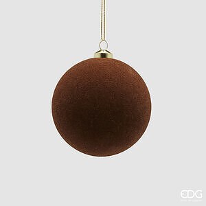 Addobbo Palla Velluto CF 8PZ D.8 C6 - Dark Brown