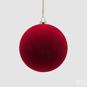 Addobbo Palla Velluto CF 6PZ D.10 C6 - Burgundy