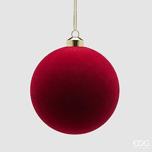 Addobbo Palla Velluto CF 4PZ D.12 C6 - Burgundy