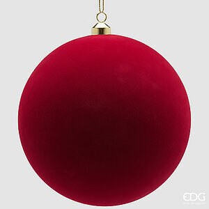Addobbo Palla Velluto CF 3PZ D.20 C6 - Burgundy