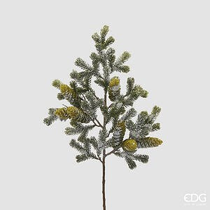 Pino con Pigne Ramo Innevato H.66 C5 - White Green