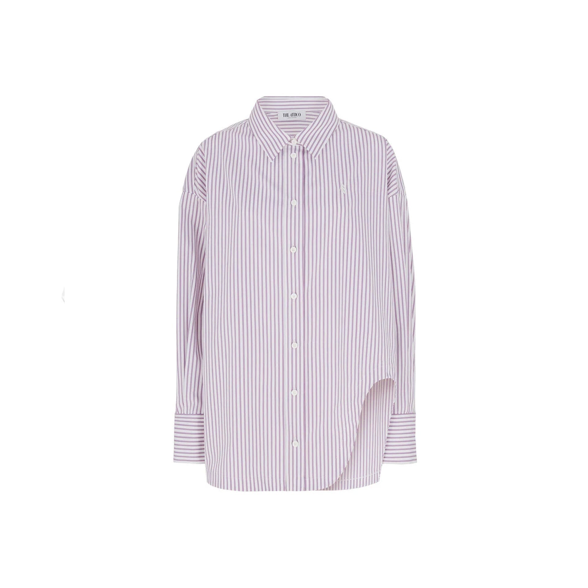 P116JD- THE ATTICO Striped Cotton Diana Shirt