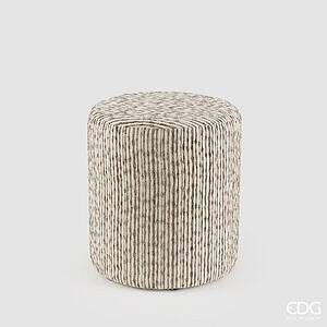 Pouf Righe Mix Cilindro H.45 D.40 C6 - Sand