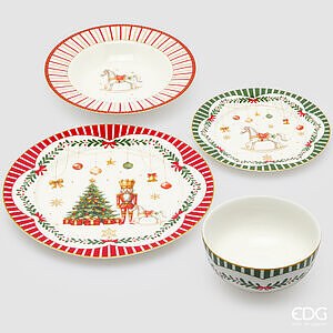 Piatto Xmas-mix 4 ass. CF 24PZ C6 - Green Red