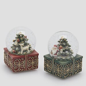 Sfera Acqua Babbo Cerbiatto 2 ass. H.14.5 L.9 L.9 Carillon C5 - Green Red