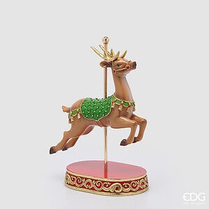 Decoro Renna Giostra H.46 L.29 L.14 C6 - Green Red