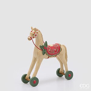 Decoro Cavallo Xmas H.35 L.32 L.12 C6 - Green Red