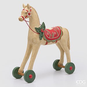 Decoro Cavallo Xmas H.57 L.50 L.20 C6 - Green Red