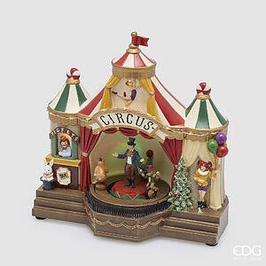 Diorama Circo Led H.26 L.24 L.14 Musica +mov.+led C6 - Green Red