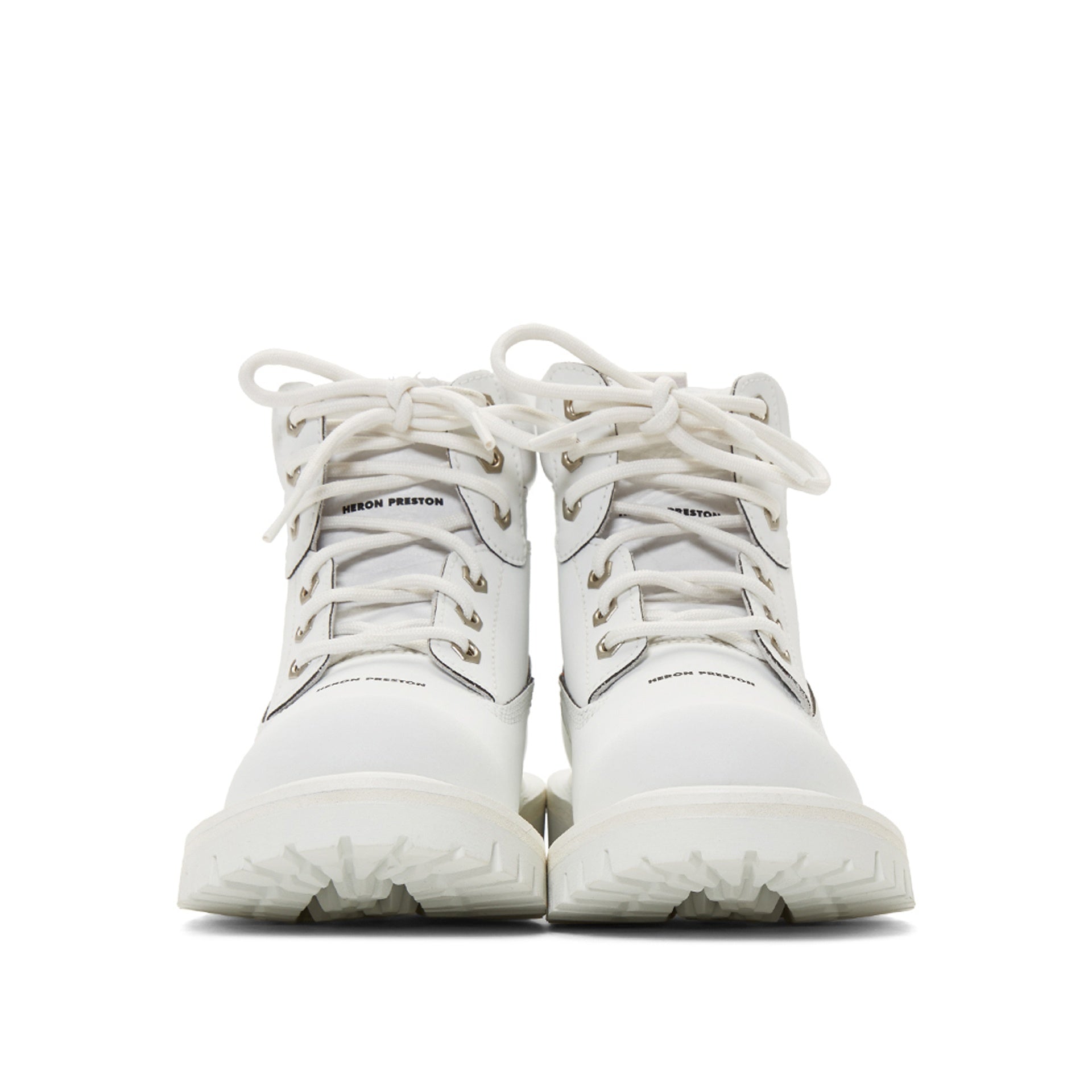 Heron Preston Leather Reflective Ankle Boots