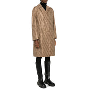 P116JD-Fendi FF-Printed Coat