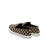 Prada Embroidered technical fabric slip-on shoes