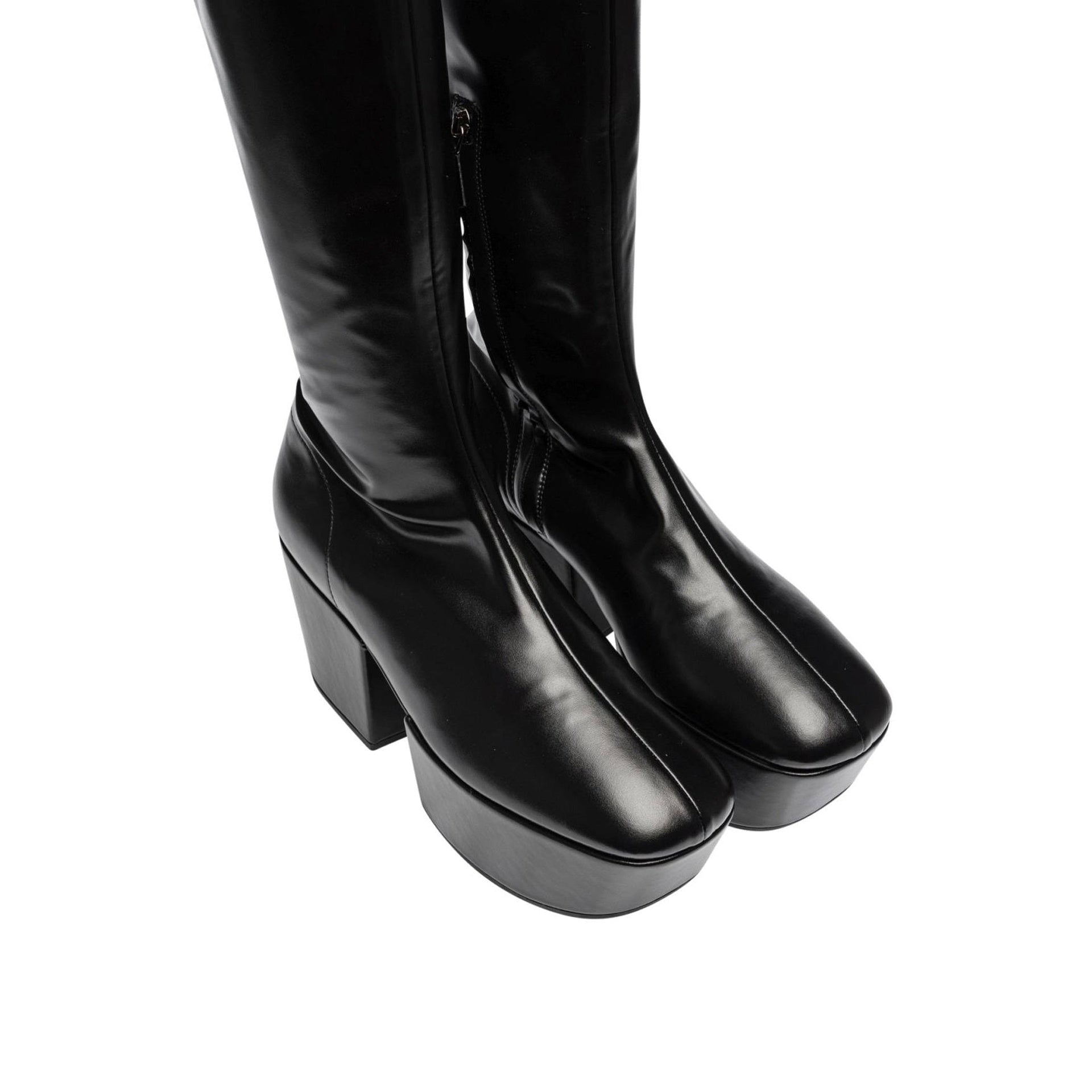 Prada Leather Platform Boots