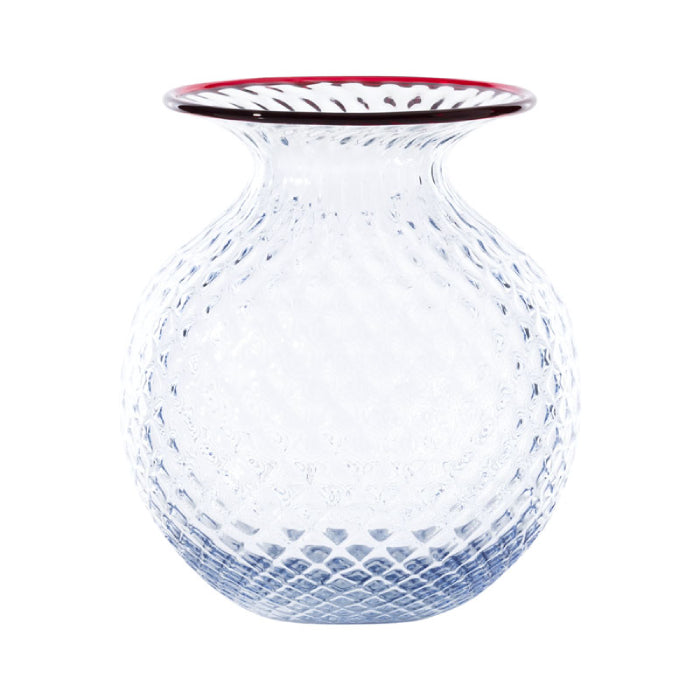 100.39 BALLOTON FIORI BLUINO FILO ROSSO