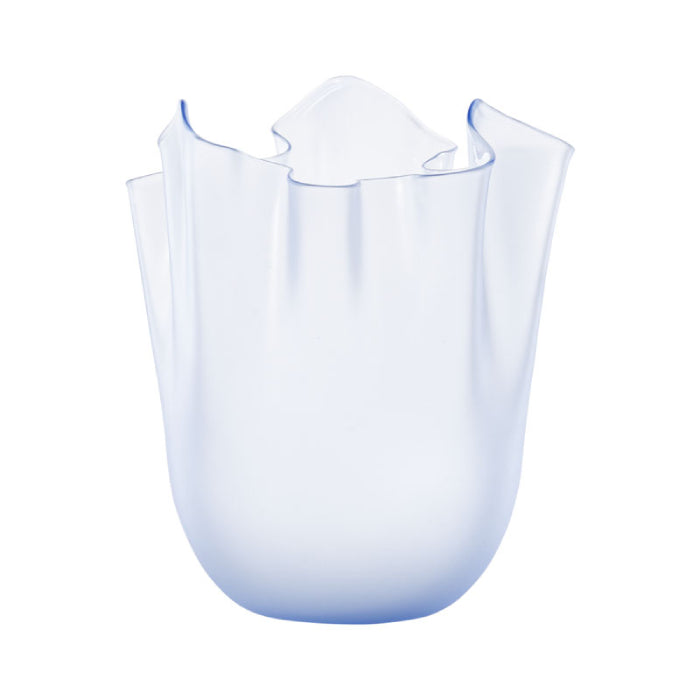 700.02 VASO FAZZOLETTO MEDIO BLUINO TRASPARENTE SABBIATO