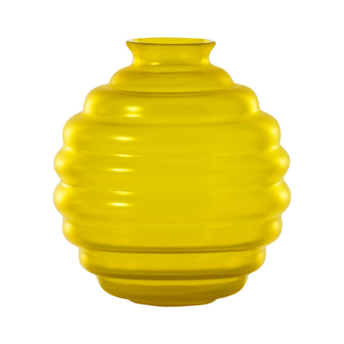 707.08 VASO DECO PICCOLO TRASPARENTE SABBIATO GIALLO