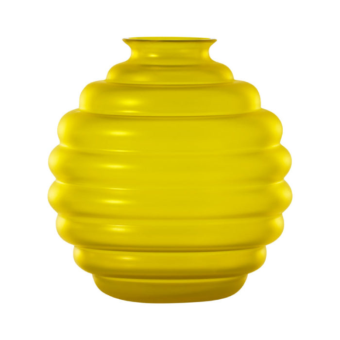 707.10 VASO DECO GRANDE TRASPARENTE SABBIATO GIALLO