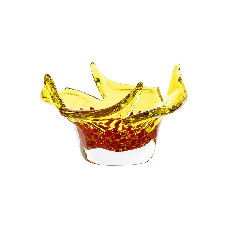 696.03 COPPA BLOOM CRISTALLO/GIALLO MACCHIE CORALLO