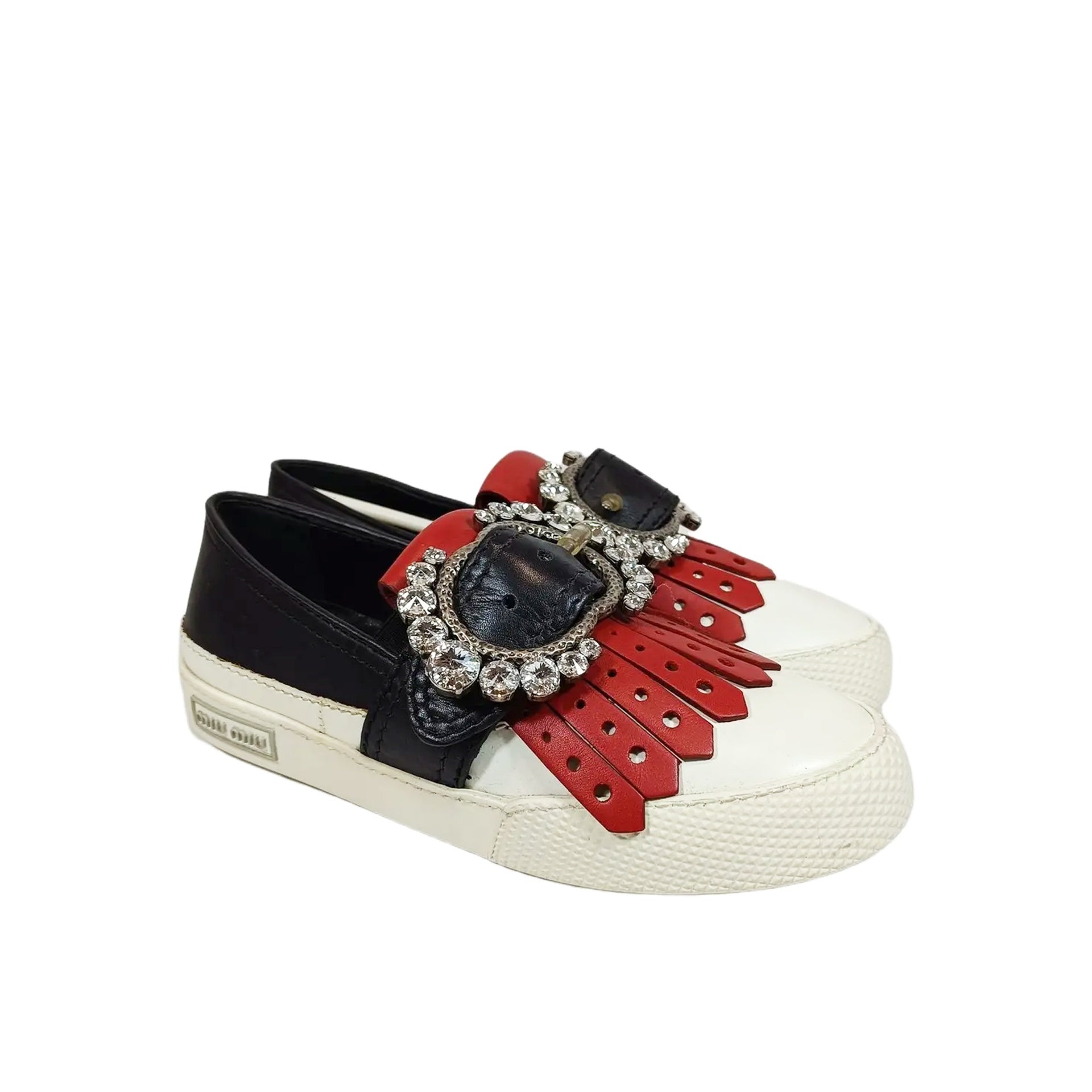 Miu Miu Leather Sneakers - WOMEN SHOES - Miu Miu - Jammy Dude