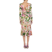 DOLCE & GABBANA Dress Floral Silk Fit Dress - WOMEN CLOTHING - Dolce & Gabbana - Jammy Dude