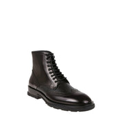 Alexander Mcqueen Leather Ankle Boots