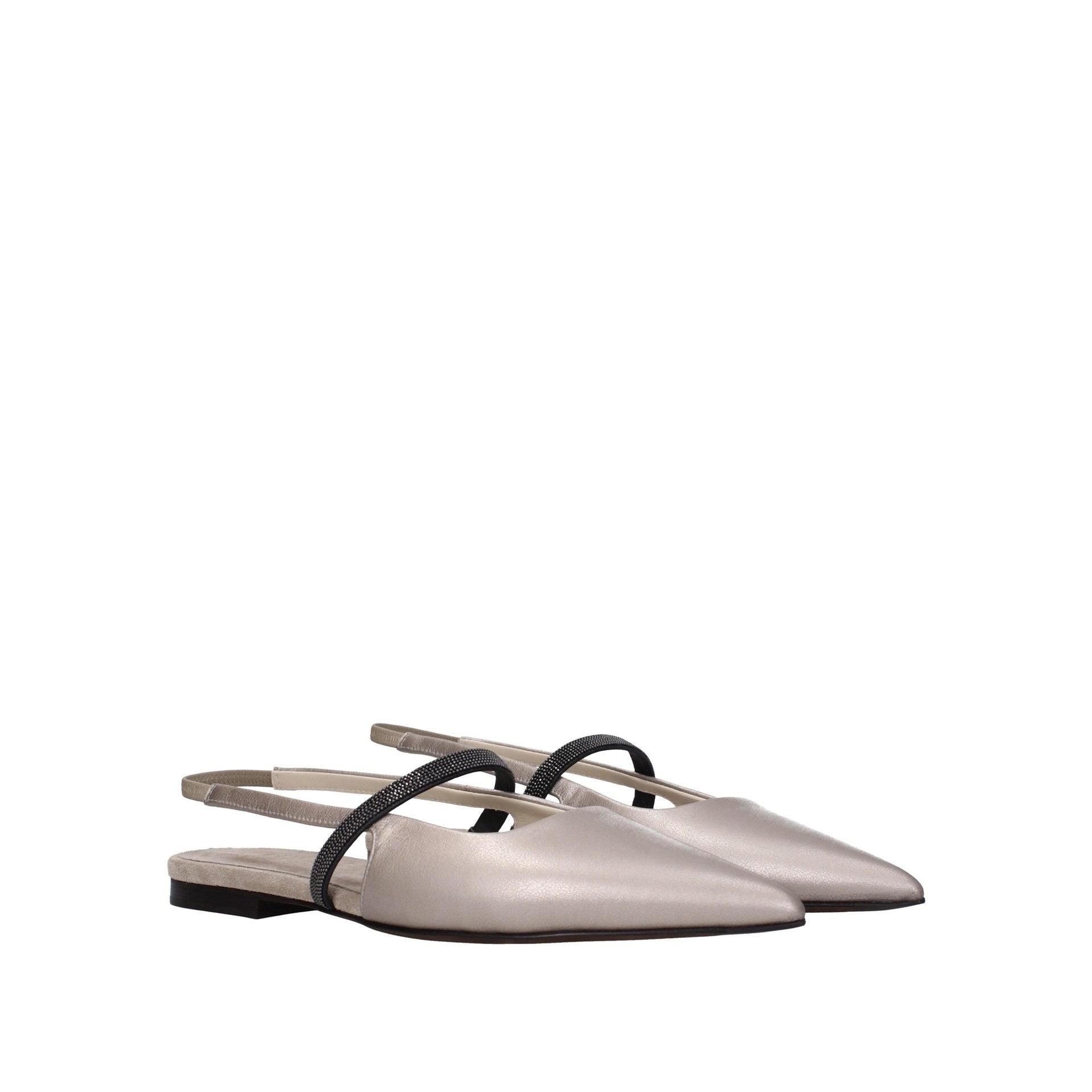 Brunello Cucinelli Slingback Flats - WOMEN SHOES - BRUNELLO CUCINELLI - T.Luxy