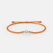 Braccialetto di corda con diamante 0.25 carati - The New Leo - Jammy Dude