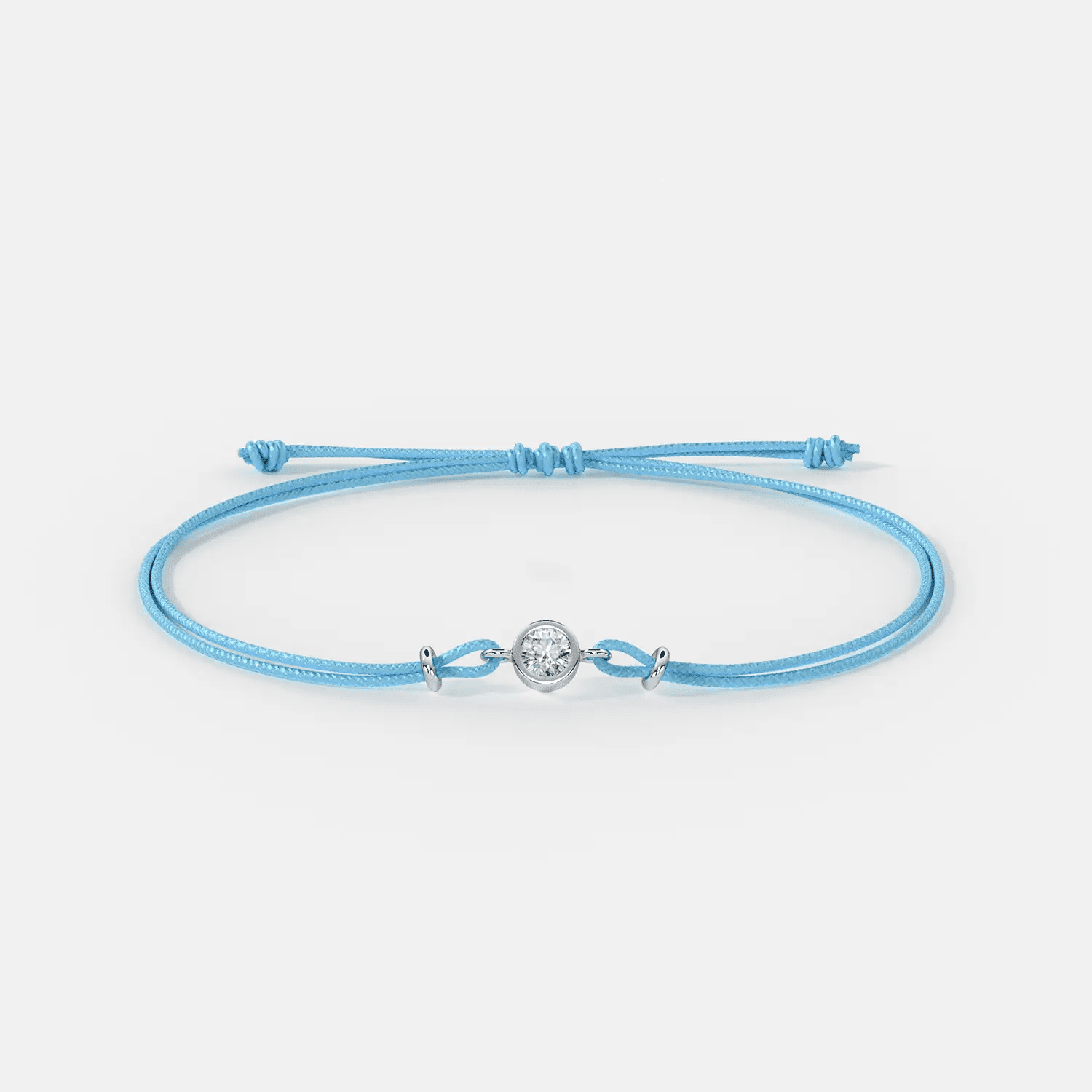 Braccialetto di corda con diamante 0.25 carati - The New Leo - Jammy Dude